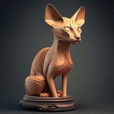 3D модель Орієнтальна короткошерста кішка (STL)